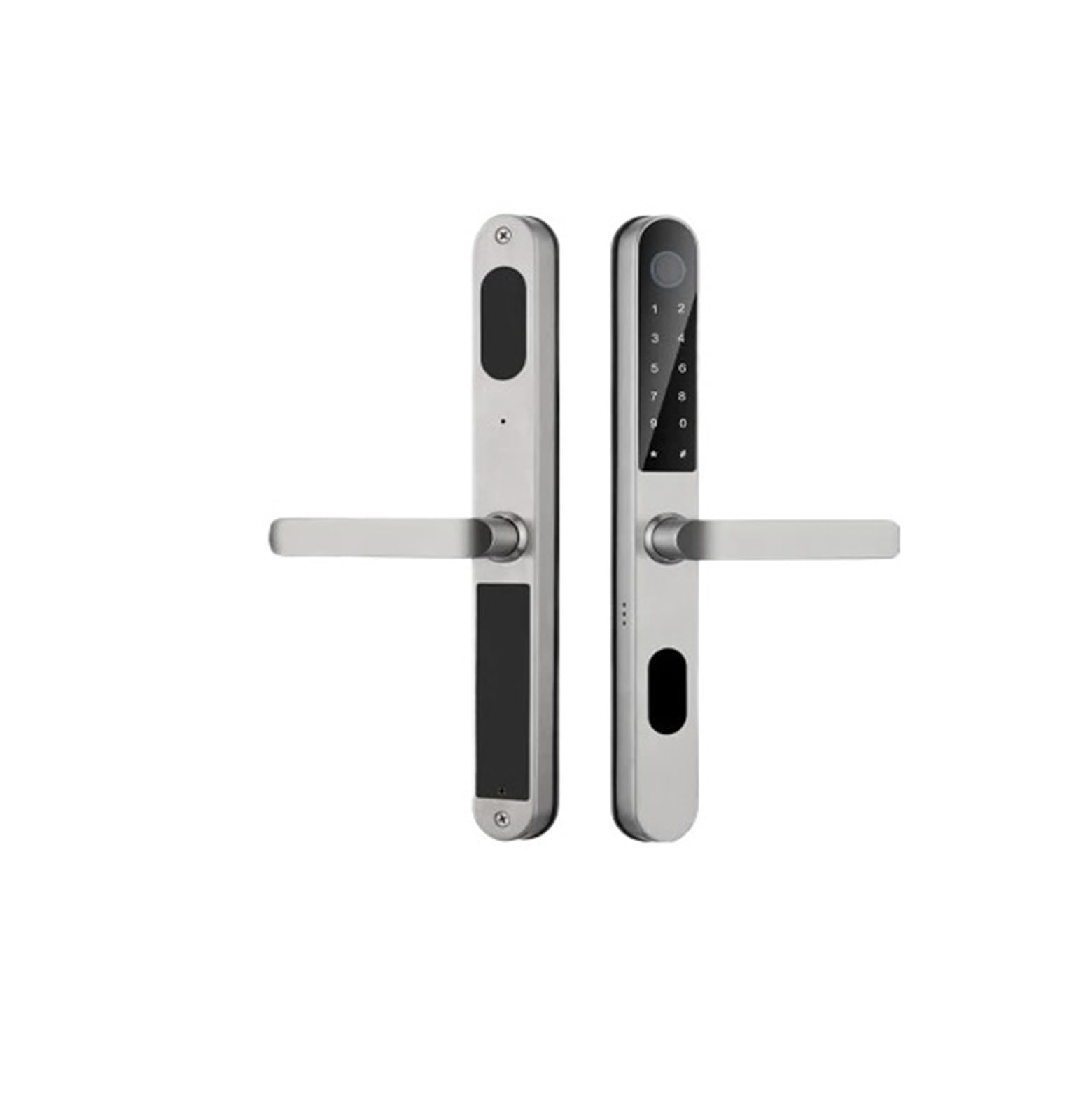 IP68 Wodoodporny zamek do drzwi Bluetooth Aluminiowe zamki z blokadą TT APP Hasło odcisków palców Odblokowanie klucza karty IC(22x240 4585,Silver)