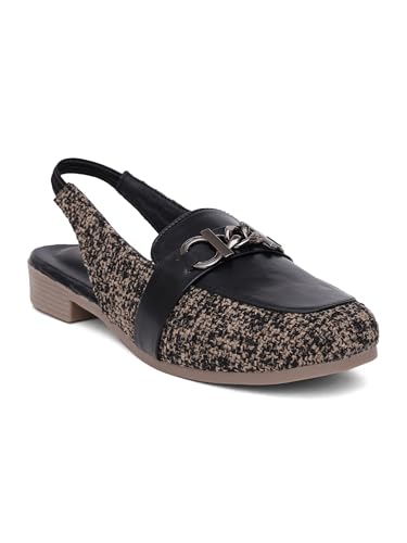 Image of TRYME Elegant Low Heel Mules for Women | Comfortable Slingback Shoes for Daily & Office Wear