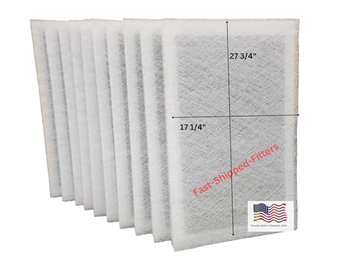 Fast-Shipped-Filters 10 Pack compatible with Dynamic V Bank electronic air cleaner 2000 replacement polarized filter pads refill White