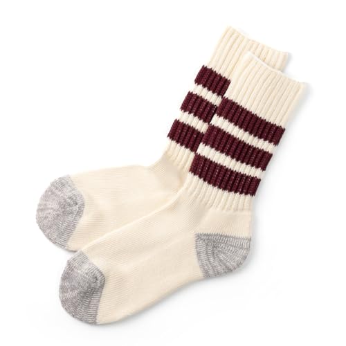 [Rototo] [���g�g] R1255 COARSE RIBBED OLDSCHOOL CREW SOCKS �I�[���h�X�N�[�� �N���[�\�b�N�X (JP, �A���t�@�x�b�g, S, BORDEAUX)