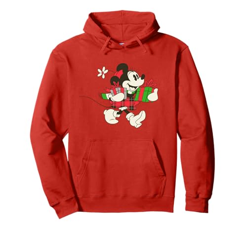 Pullover Hoodie Disney Vintage Minnie Mouse au motif festif et isolant