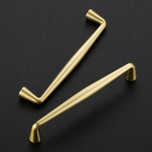Image of Ravinte 30 Pack 5 Inch Brushed Gold Kitchen Cabinet Handles Solid Zinc Alloy Cabinet Pulls Cupboard Hardware Drawer Handles