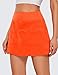 CRZ YOGA High Waisted A line Golf Skirts for Women - Mini Lined Tennis Casual Work Skorts with 3 Pockets Neon Orange XX-Small