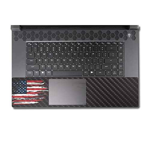 Image of MightySkins Carbon Fiber Skin Compatible With Alienware M17 R5 (2022) Full Wrap Kit - Tattered Flag | Protective, Durable Textured Carbon Fiber Finish | Easy To Apply & Change Styles | Made in the USA