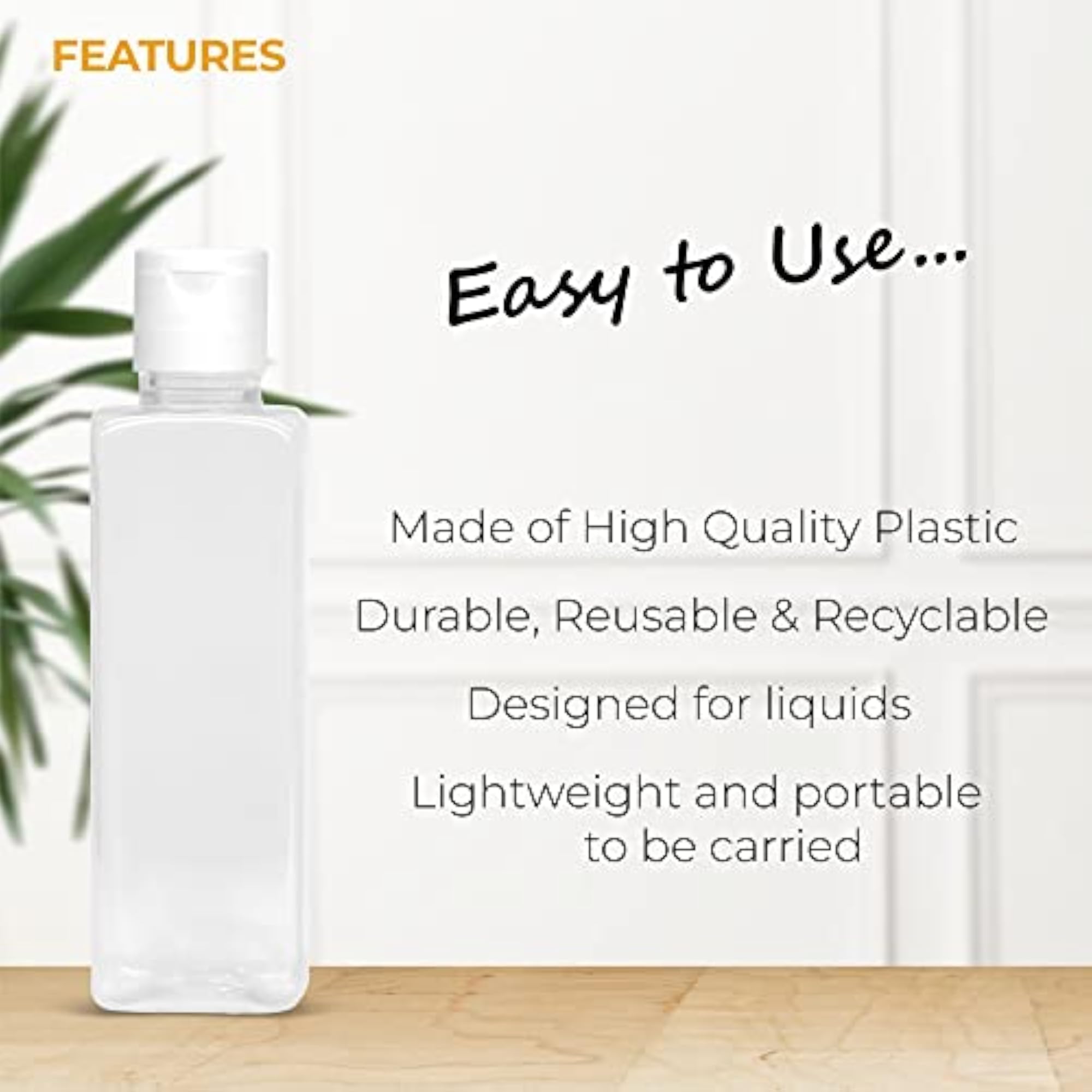 Rectangular Refillable Container with Spray Atomizer & Comb Applicator