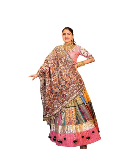 Indian Ready to wear Navratri Chaniya Choli for Women Digital Print Flared Lehenga with Stitched Blouse