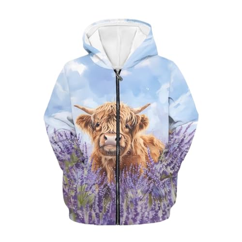 Image of Unisex Zipper Sweatshirt Boys Girls Hooded with 2 Pocket Pullover Hoodies for 6-16Y Kids