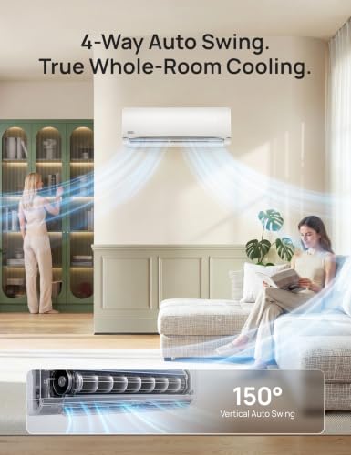 Image of DREO Mini Split AC /Heating System 12000 BTU, 115V Split Air Conditioner | 20 SEER2 Energy Efficient, Works with Alexa, Quiet Operation, Pre-Charged Condenser & Complete Installation Kit Included