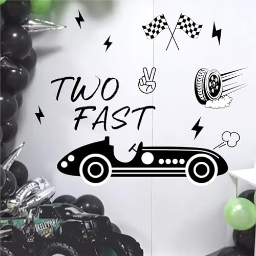 Sticker para fiesta de cumpleaños Two Fast miniatura 7