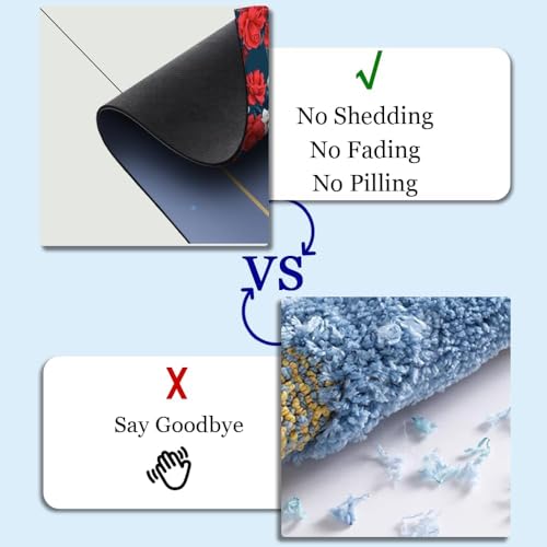 Image of Wazdorf 3D Bathroom Mat - Non Slip Water Absorbent Bathroom Mat Bathroom Easy Care Shower Rugs, Perfect for Home Office & Kitchen, Bathroom