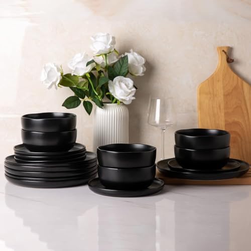 AmorArc Ceramic Dinnerware Sets, Wavy Ri…