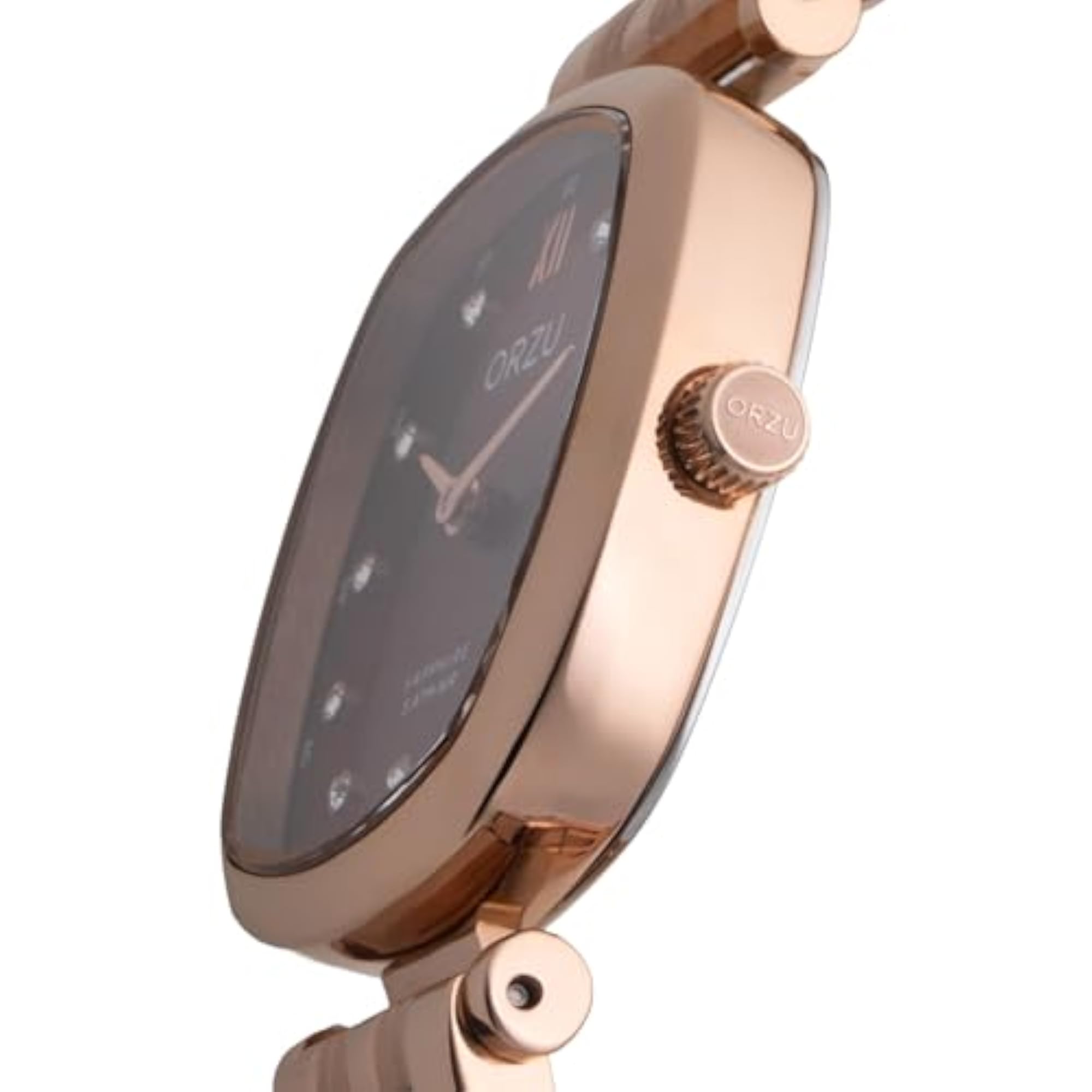Women's Analog Stainless Steel Case Watch with Solid Band