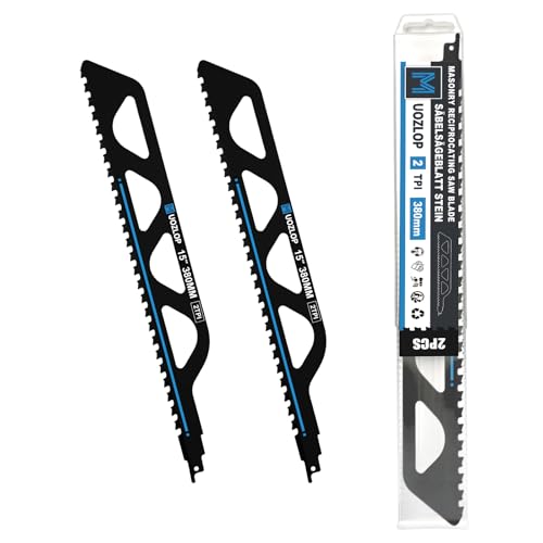 MUOZLOP 2TPI 15inch 2Pack Masonry Reciprocating Saw Blades