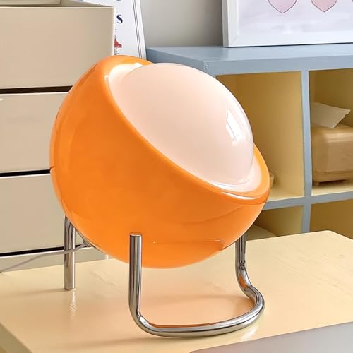WOSBO Orange Table Lamp, Mid Century Modern Bauhaus Table Lamp