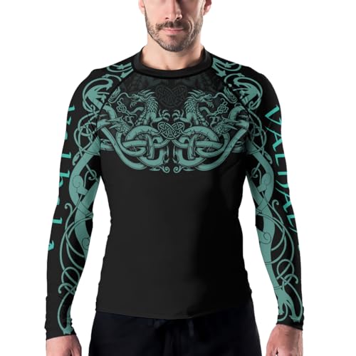 Jiu-Jitsu Viking Rash Guard Men's Long Sleeve Baselayer Performance Compression Shirt for MMA BJJ Grappling4