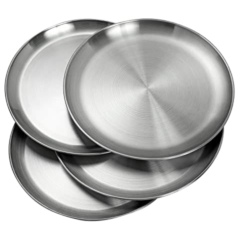 WANBY Stainless Steel Dinner Plates Set Cover