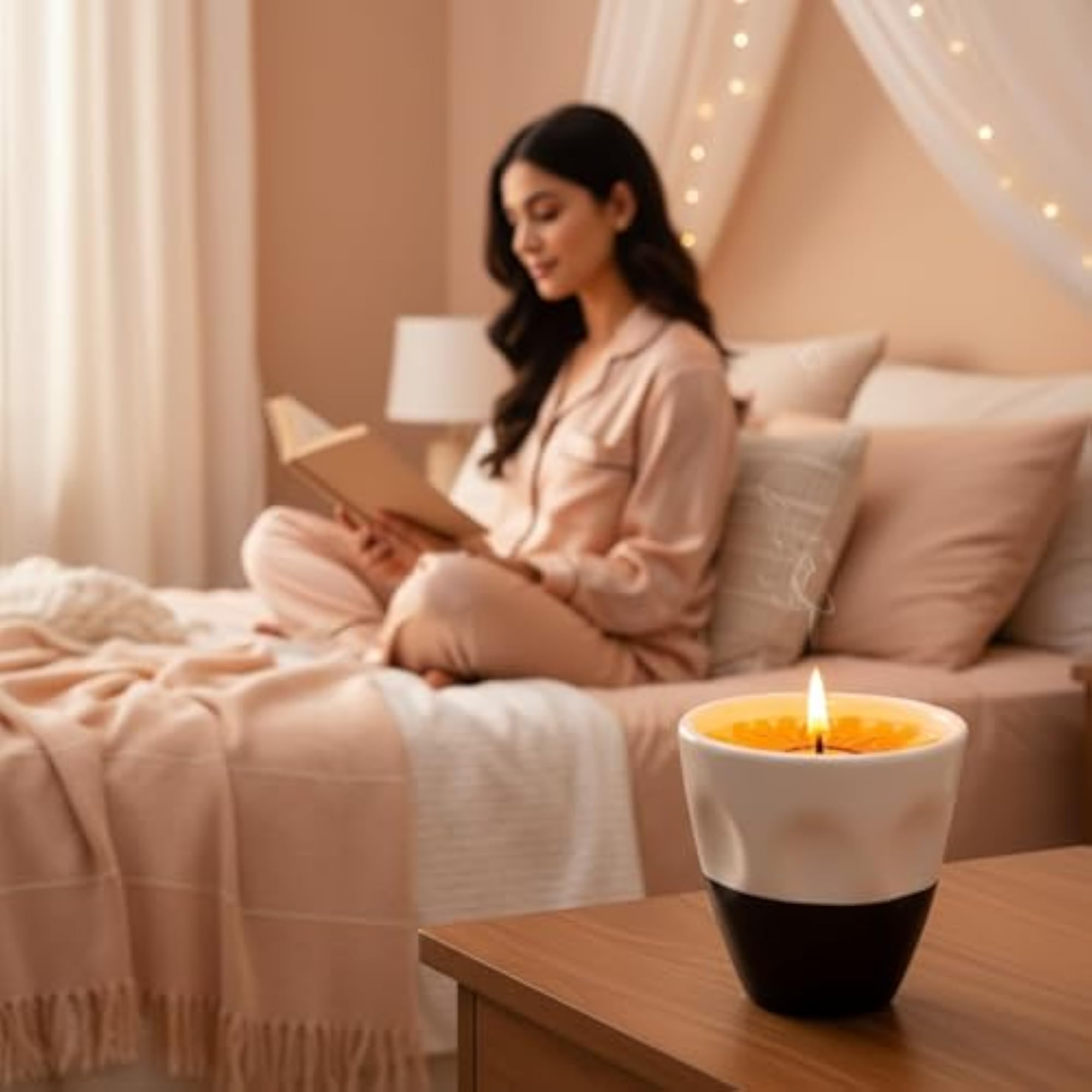 Peach Reverie Perfumed Ceramic Conical Candle