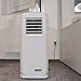 Mobile HECHT Klimaanlage mit 8 Funktionen (NEU) – Kühlen, Lüften, Entfeuchten – lokales Klimagerät – leise – mit Fernbedienung, Abluftschlauch und Fensterabdichtungs-Set – Klimaanlage mobil