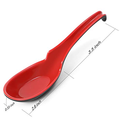 image for Hiware 12 PACK Asian Soup Spoons, Rice Spoons, Melamine Chinese Won To
