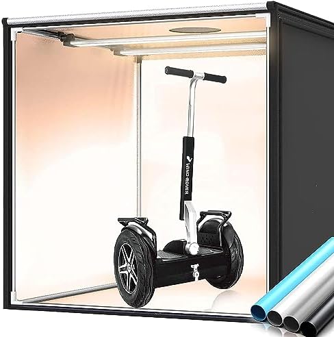 Photo Box, Travor Bi-Color Photo Studio Box, 39"/100cm Dimmable Photo Booth Shooting Tent Tabletop Photography Lighting Kit with 252 LED Lights, 13000LM, 4 Color Backdrops for Product Photography
