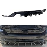 Rear Bumper Diffuser Compatible with Jeep Grand Cherokee SRT/Trackhawk 2014-2021 Rear Lip Splitter Glossy Black (Glossy Black)