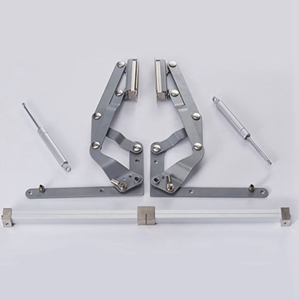 Vertical Lift Operated Hinge – Translational Pneumatic Turning Bracket, 4kg Capacity, Silver,1pcs
