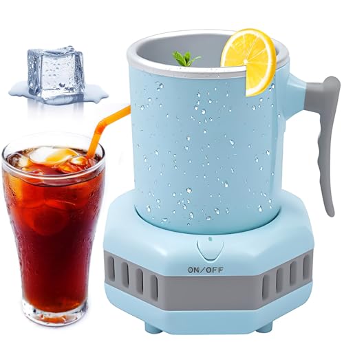 Electric Drink Cooler Cup, 420ml Capacity, Rapid Aluminium Chilling Technology, Split Structure Design, Non-Slip Base for Home Use, Efficient and Convenient
