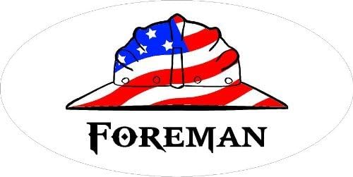 3 - Foreman Hard Hat/Helmet Stickers 1 1/2" x 3" H243