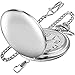 Realpoo Men's Quartz Pocket Watch, Silver, Arabic Numerals, White Dial, Stainless Steel, PK120115-sliver