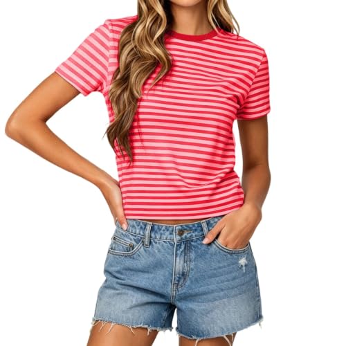 T-shirt rayé pour femme idéal pour vos sorties décontractées d'été