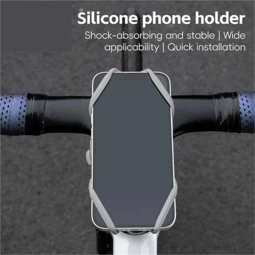 Support téléphone vélo route et VTT accessoires guidon silicone gris x2