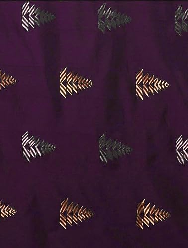 Image of Flosive Women's Dark Color Kanjivaram Silk Saree With Weaving Work