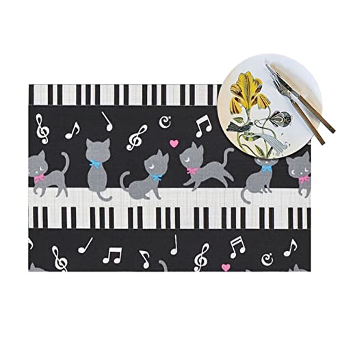 Tapis de table tissé 45x30 cm antidérapant et lavable pour repas - 5