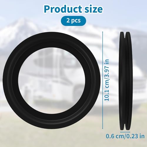 Image of 2 Pack RV Toilet Seal，3.9 Inch Flush Ball Seal Gasket Replacement 385311658 for Dometic 300 /310 /320，High-Grade Rubber Toilet Seal Parts Solve Leakage Problem
