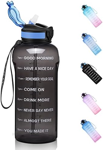 Trinkflasche 2L Sport - Große Wasserflasche Mit Zeitmarkierung & Auslaufsicherem Deckel