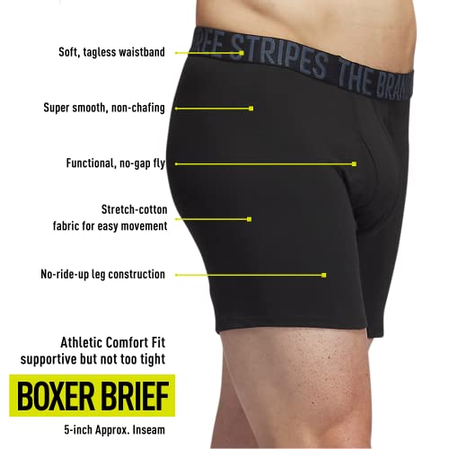 adidas Men's Stretch Cotton Boxer Brief Underwear (4-Pack)2
