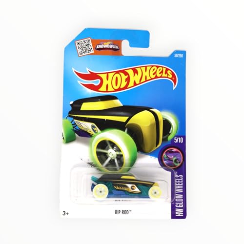 2016 Hot Wheel Rip Rod HW Glow Wheels Black Blue & Yellow miniatura 1
