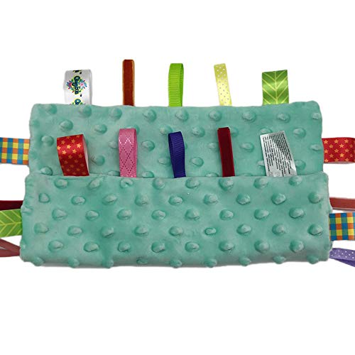 Baby Security Deken Pasgeboren Dubbelzijdige Zachte Dot Dimple Comfort Taggy Deken Kleurrijke Tags Deken Kalmerende Baby… - Image 4