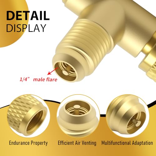 Adaptador en T 2 unidades 1/4" SAE para refrigerante miniatura 7