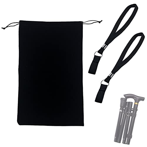 Flannel cane bag with wrist strap