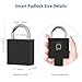 KENRONE Smart Padlock with Keys, Heavy Duty Fingerprint Padlock, Remote Authorization via Phone, with Rest Key and 2 Keys,Waterproof Padlocks for School Locker,Truck,Warehouse,Gate,Office,Door