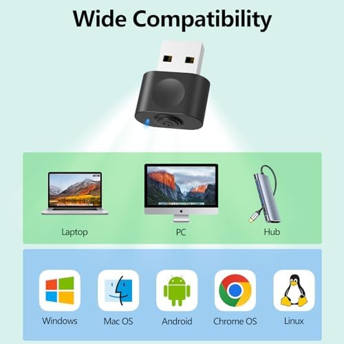 HOTLIFE Undetectable Mouse Jiggler, USB Mover Device Keeps PC Awake, Driver-Free Wiggler Auto Shaker with 3 Mode Switch Button to Keep Laptop Computer Screen Active, Black - 4