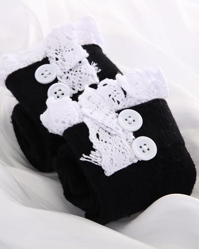 Image of Syhood Long Button Boot Socks with Lace