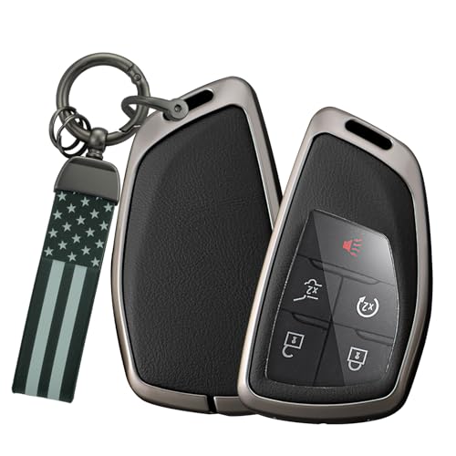 Boîtier clé GMC Yukon cuir étui protection Silverado Envision noir