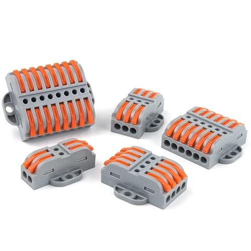 Bloque de terminales de cableado compacto universal para empalmes rápidos, 22G-4M