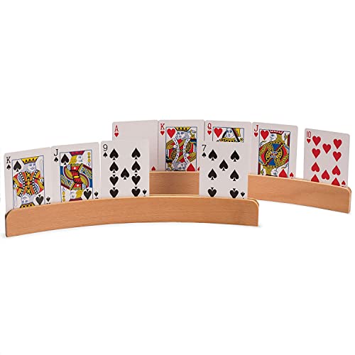 Kartenhalter Spielkarten Kartenhalter Holz Spielkartenhalter Kartenhalter Clip Aus Holz 2 Stück Freisprech Pokerhalter Fanförmige Spielkarten Halterung Für Jugend, ältere Menschen und Erwachsene Cover