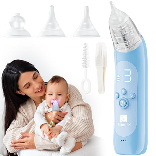 Image of Nasal Aspirator for Baby, Electric Baby Nose Suction with 3 Adjustable Levels Suction, USB-C Rechargeable Mucus Cleaner with Lights and Music, Baby Nasal Aspirator for Toddler with 3 Silicone Tip
