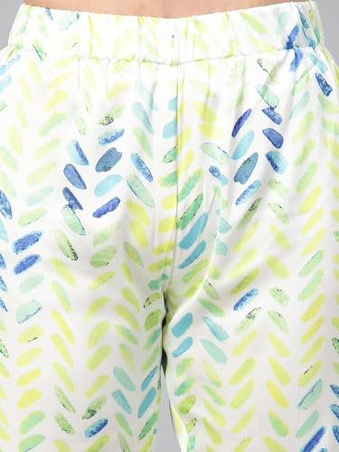 Image of KOTTY Women's Printed Satin Night Suit Shirt & Pyjama Set