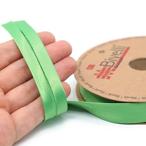 Image of Fold Satin Bias Tape - 99+ Colors - 3 /4 Inches Wide - 27 Yards - Fold Satin Binding Bias Ribbon Fabric Piping Bias Binding Tape for Sewing Clothing DIY BYS26