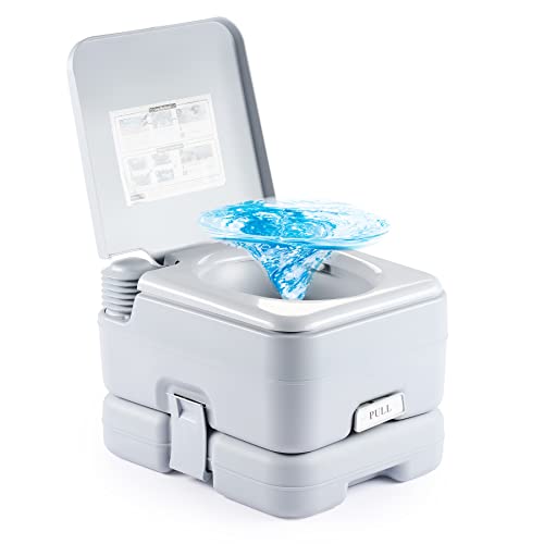 DARTMOOR Portable Camping Toilet with 10L Flushable Tank, Outdoor...